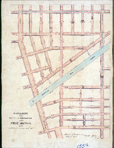 Plan (alternate image), Supplement to the survey & regulation of the First Section of the District of Richmond. Made & returned Oct. 4th 1853.