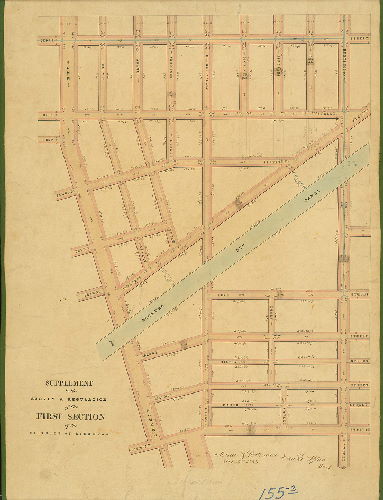 Plan, Supplement to the survey & regulation of the First Section of the District of Richmond. Made & returned Oct. 4th 1853.