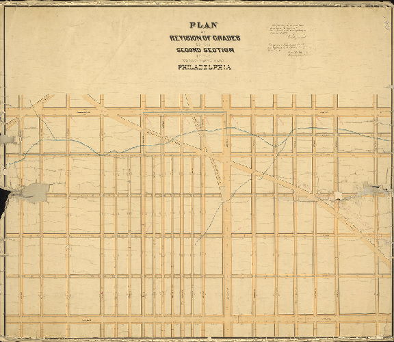 Plan, Plan of revision of grades of the Second Section of the Twenty-third Ward Philadelphia. [Confirmed 1873 and 1876]