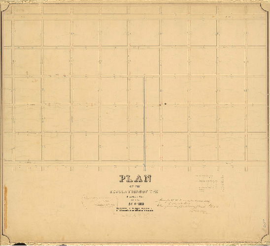 Plan, Plan of regulations of the Fourth Section of the 23d Ward Philadelphia [Resolution Dec. 19, 1857; approved Jan. 3, 1860; confirmed by Court June 11, 1860]