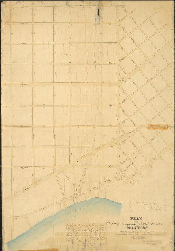 Plan, Plan of the re-survey of that part of the Second Division of the Twenty-first Ward which lies northwest of Logan Street continued [Resolution April 17, 1856; approved Feb. 20, 1860; confirmed by Court June 11, 1860]