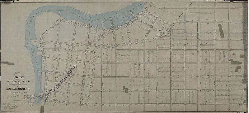 Plan, Plan of the survey and regulation of the southwestern portion of the late District of Moyamensing, as authorized by Act of Assembly approved March 29th, 1849