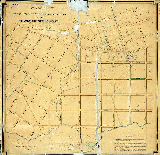 Plan (alternate image), Plan of the Eleventh Section of the survey of the late Township of Blockley. [Acts of Assembly April 3, 1851 and May 13, 1856; survey returned June 6, 1859; confirmed by Board of Surveyors May 7, 1860; confirmed by Court Aug. 24, 1864]