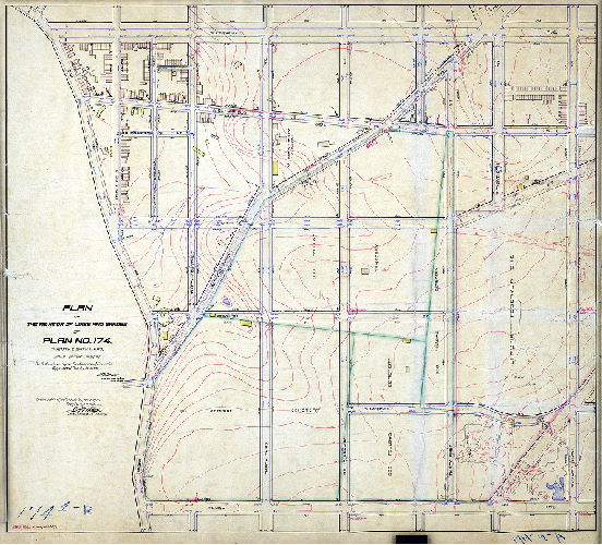 Plan, Plan of the revision of lines and grades of Plan No. 174 Twenty eighth Ward Philadelphia [Ordinance April 7, 1893; survey returned July 14, 1894; confirmed April 3, 1899]