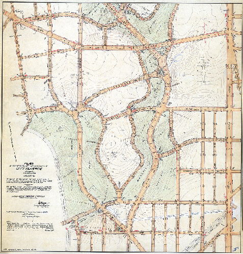 Plan, Plan of the revision of lines and grades of City Plan No. 178, 42nd Ward Philadelphia, bounded by Ruscomb St., Broad St., the line of Chew St., Stenton Ave., and the right of way of the Phila., Germantown and Norristown Railroad. And to lay out on said plan such parkways, parking places, and parks as may best preserve the natural beauties of the land within said boundaries. [Ordinance Dec. 1, 1911; confirmed various dates to Sept. 21, 1911]