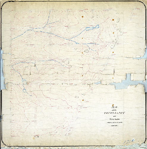Plan (alternate image), Plan showing topography over Third Section, Twenty-second Ward Philadelphia. 