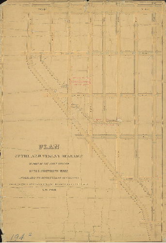 Plan, Plan of the adjustment of grades in part of the First Section of the Nineteenth Ward, agreeably to resolutions of Councils passed the twenty-eighth day of April and the twenty-ninth day of October A.D. 1860. 
