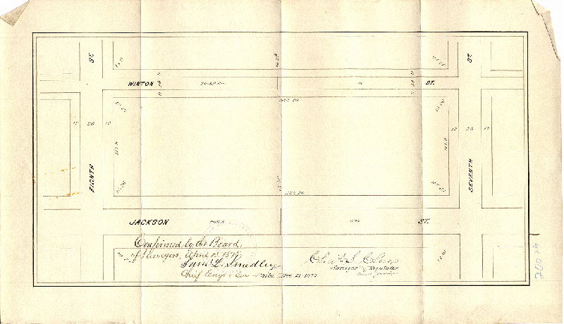 Plan, [No title. Winton Street, Seventh to Eighth Streets. Ordinance Nov. 17, 1877; confirmed April 15, 1878]
