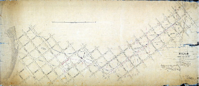 Plan (alternate image), Plan of curb heights on 25th street, Long Lane and the Philadelphia Gas Works.