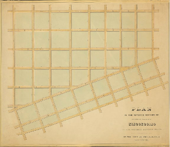 Plan, Plan of the Seventh Section of the survey and regulation of Kingsessing in the Twenty-fourth Ward