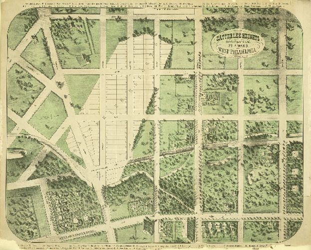 Satterlee Heights. Satterlee Hospital Grounds, 27th Ward. West Philadelphia.