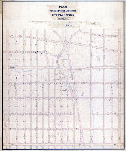 Plan, Plan of the revision of lines and grades upon City Plan No. 239, Forty-second Ward Philadelphia. [Ordinance March 15, 1892; confirmed Jan. 19, 1903]