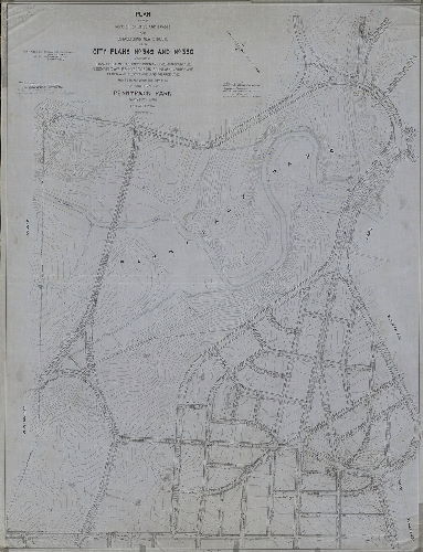 Plan, Plan of the revision of lines and grades and establishing new streets upon City Plan No. 349 and City Plan No. 350… and to place upon the City Plan an addition to Pennypack Park, Thirty-fifth Ward, Philadelphia. [Ordinances July 20,1907; March 29 and May 4, 1927]