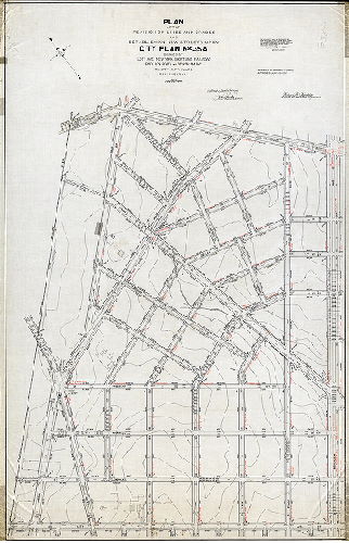 Plan (alternate image), Plan of the revision of lines and grades and establishing new streets upon City Plan No. 358… Thirty-fifth Ward, Philadelphia [Ordinance July 20, 1907; confirmed Jan. 3, 1927]