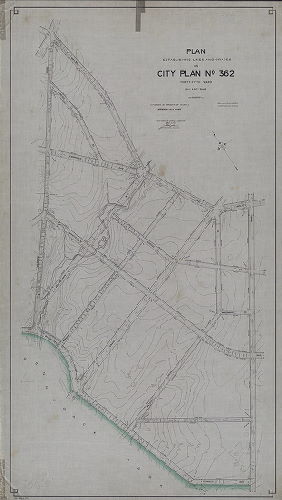 Plan, Plan establishing lines and grades on City Plan No. 362, Thirty-fifth Ward, Philadelphia. [Ordinance July 20, 1907; confirmed April 2, 1923]