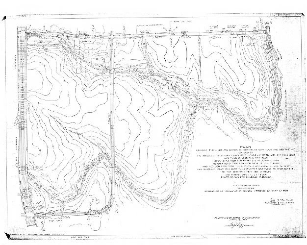 Plan, Plan revising the lines and grades on portions of City Plans Nos. 399 and 400 bounded by The Roosevelt Boulevard, Comly road, Academy Road and Red Lion Road … and placing upon the City Plan [various streets] and widening Comly Road … and placing upon the City Plan rights-of-way for drainage purposes. Fifty-eighth Ward, Philadelphia.