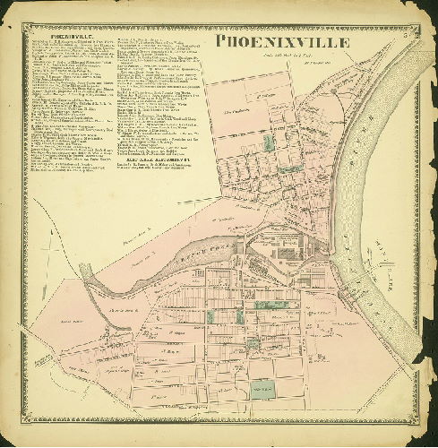 Plate 5: Phoenixville, Atlas of Chester County, Pennsylvania