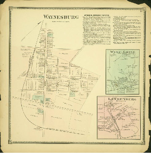 Plate 9: Waynesburg, Atlas of Chester County, Pennsylvania
