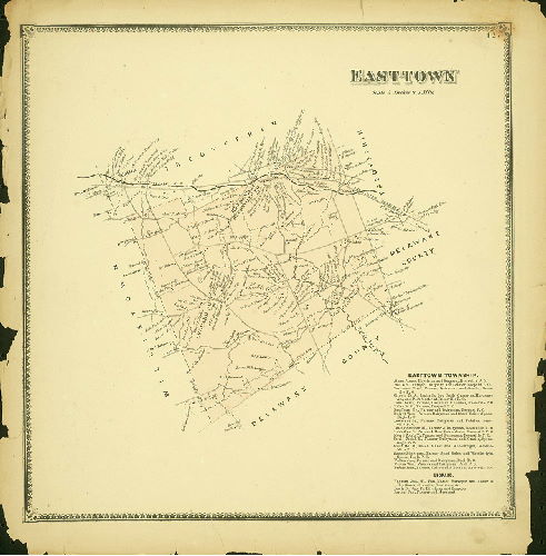 Plate 12: Easttown, Atlas of Chester County, Pennsylvania