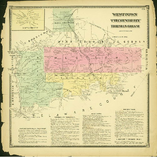 Plate 20: Westtown, Thornbury, Birmingham, Atlas of Chester County, Pennsylvania