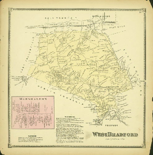 Plate 30: West Bradford, Atlas of Chester County, Pennsylvania