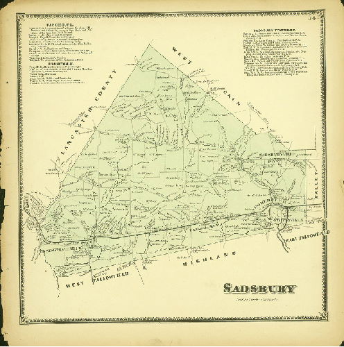Plate 34: Sadsbury, Atlas of Chester County, Pennsylvania
