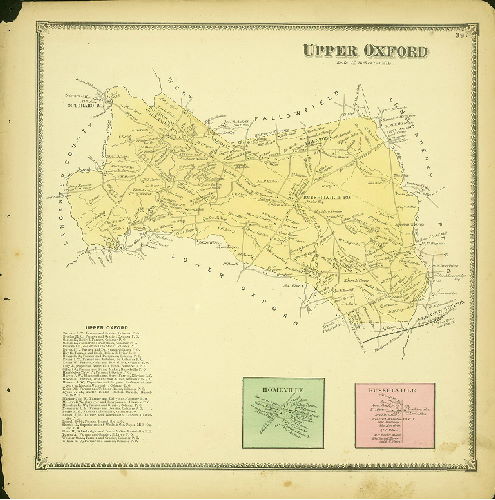 Plate 39: Upper Oxford, Atlas of Chester County, Pennsylvania