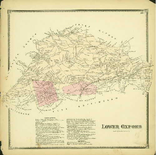 Plate 40: Lower Oxford, Atlas of Chester County, Pennsylvania