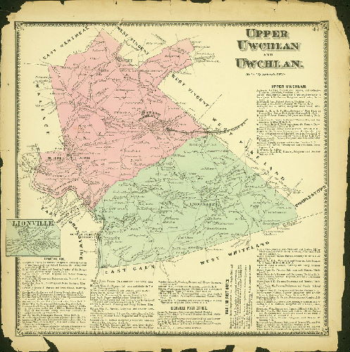 Plate 47: Upper Uwchlan and Uwchlan, Atlas of Chester County, Pennsylvania