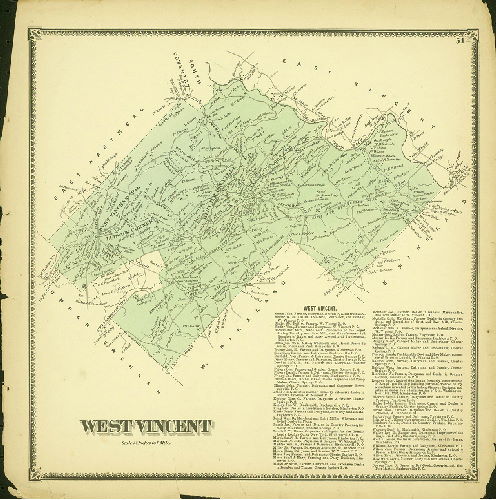 Plate 51: West Vincent, Atlas of Chester County, Pennsylvania
