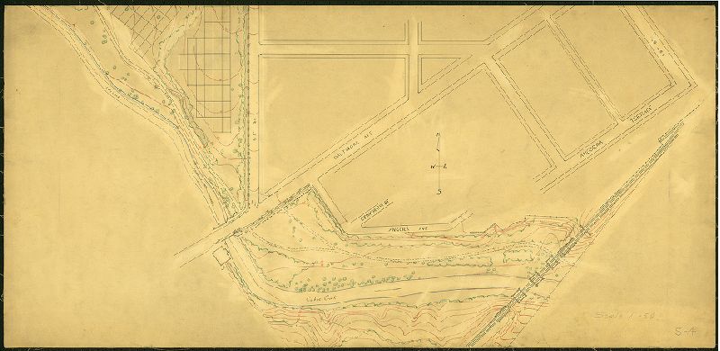 Sheet S-4, Topographical Plan of Cobbs Creek Park