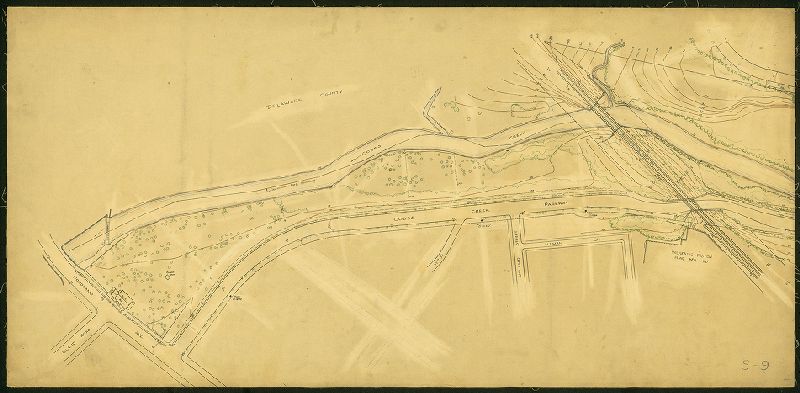 Sheet S-9, Topographical Plan of Cobbs Creek Park