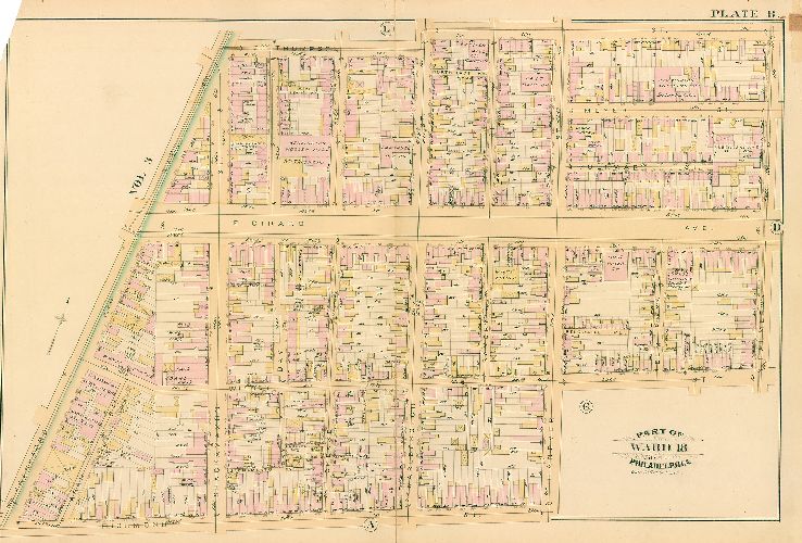 Plate B, Atlas of the City of Philadelphia. Volume 4