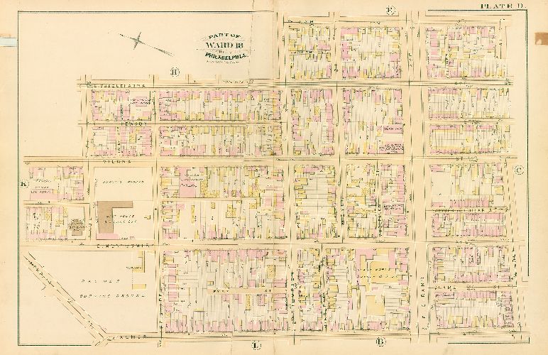 Plate D, Atlas of the City of Philadelphia. Volume 4