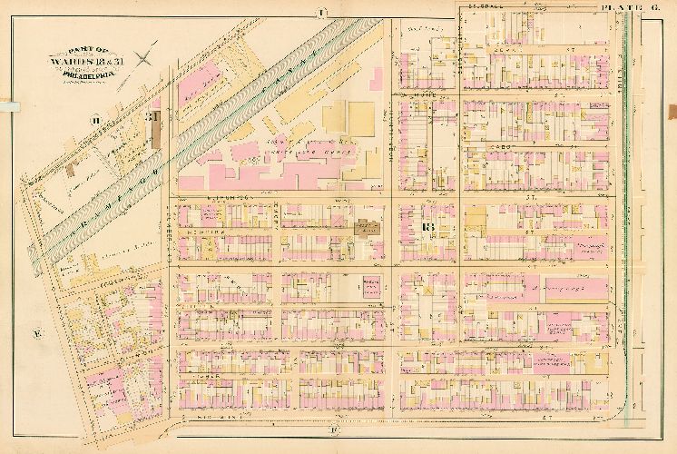 Plate G, Atlas of the City of Philadelphia. Volume 4