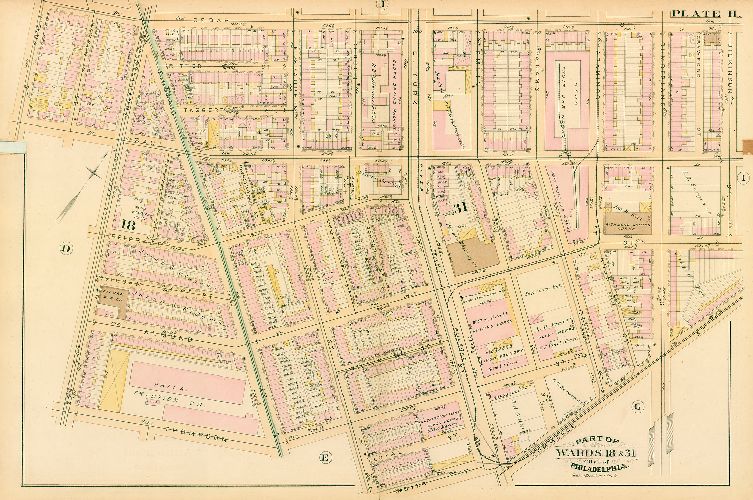 Plate H, Atlas of the City of Philadelphia. Volume 4
