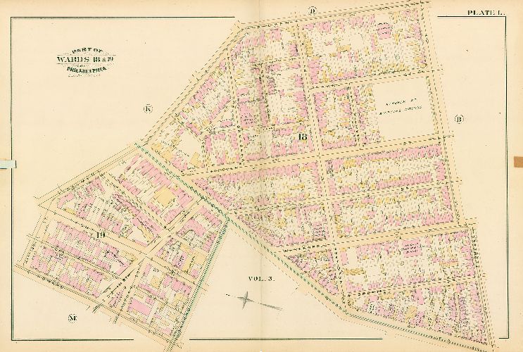 Plate L, Atlas of the City of Philadelphia. Volume 4