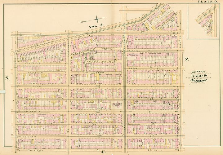 Plate O, Atlas of the City of Philadelphia. Volume 4