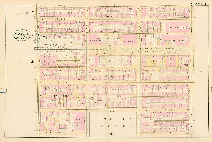 Plate P, Atlas of the City of Philadelphia. Volume 4