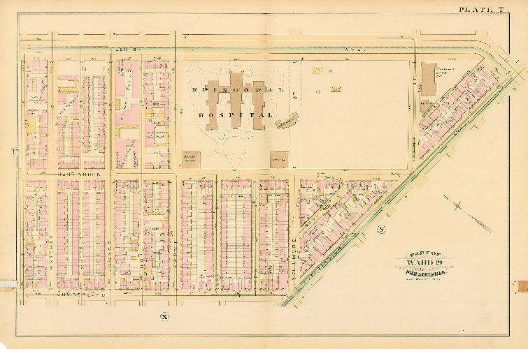 Plate T, Atlas of the City of Philadelphia. Volume 4
