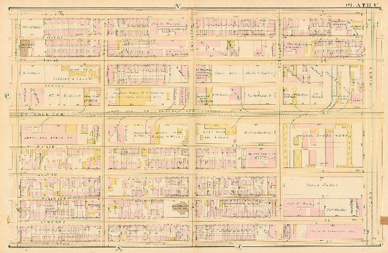 Plate U, Atlas of the City of Philadelphia. Volume 4