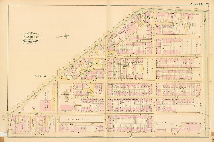 Plate W, Atlas of the City of Philadelphia. Volume 4