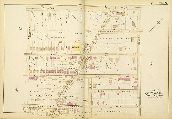 Plate 3, Atlas of the City of Philadelphia. Volume 7