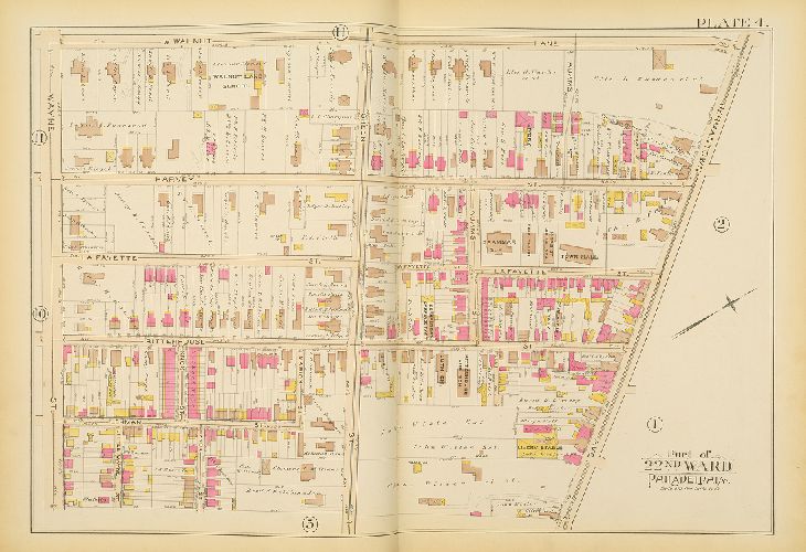 Plate 4, Atlas of the City of Philadelphia. Volume 7
