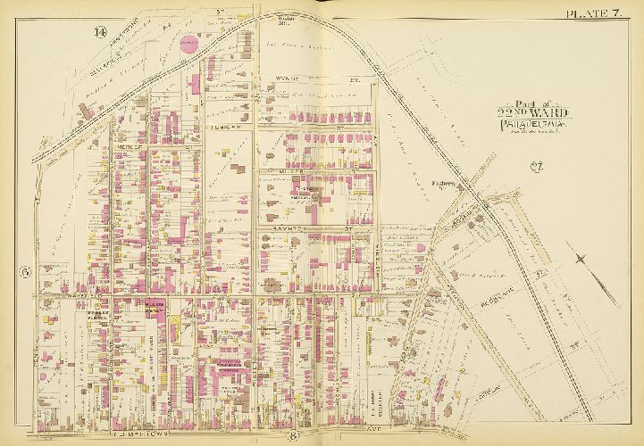 Plate 7, Atlas of the City of Philadelphia. Volume 7