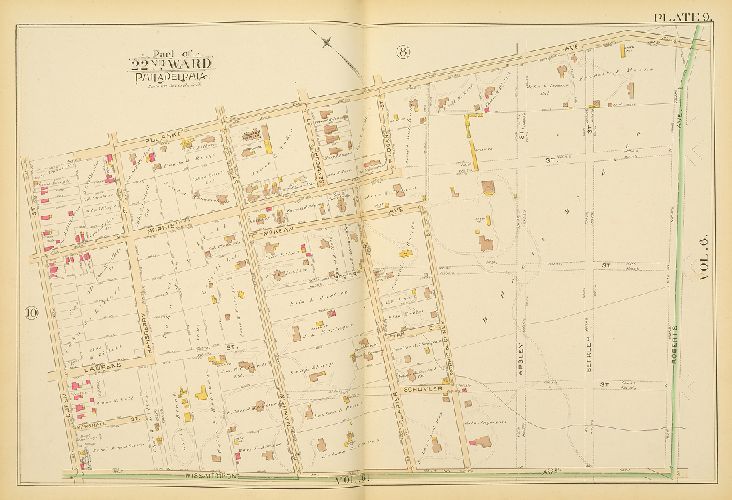 Plate 9, Atlas of the City of Philadelphia. Volume 7
