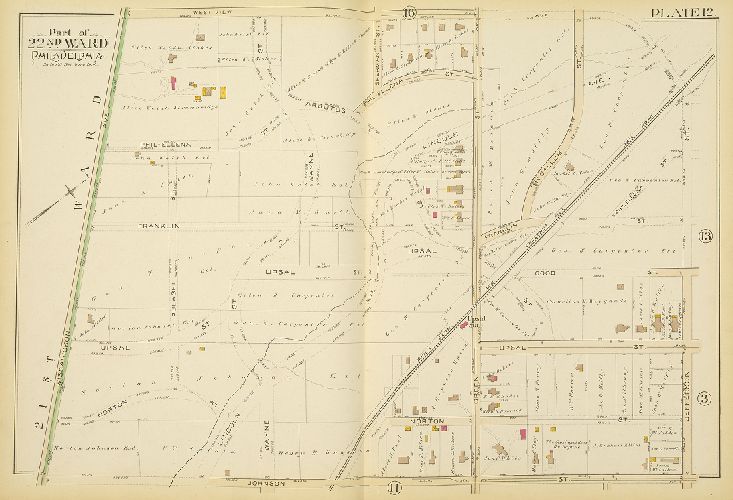 Plate 12, Atlas of the City of Philadelphia. Volume 7
