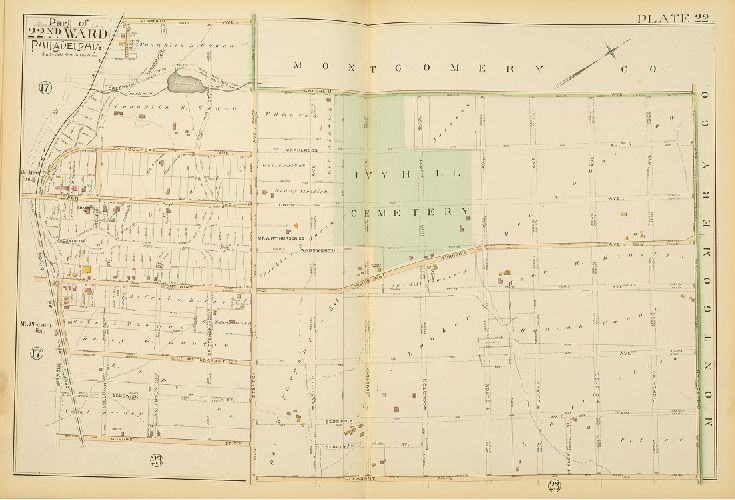 Plate 22, Atlas of the City of Philadelphia. Volume 7