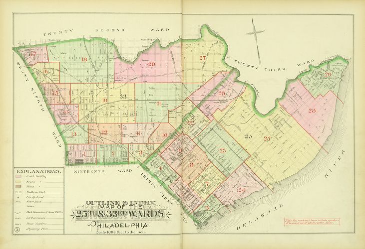 Map Index, Atlas of the City of Philadelphia. Volume 9