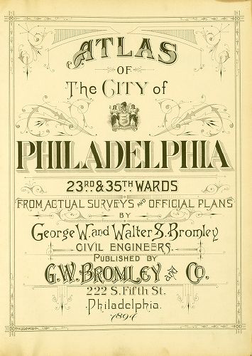 Title Page, Atlas of the City of Philadelphia. (Volume 13)